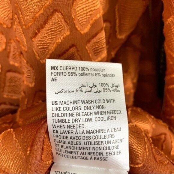 NWT Alfani Rare Earth Toasted Ginger Burnt Orange Flutter Flare Sleeve Blouse - Picture 9 of 9